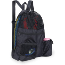 Beach gym mesh swimming backpack with quick drying, lightweight and breathable mesh bag backpack